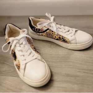 ALDO SneakersTiger Chains Pearls funky urban black white gold Size 8M